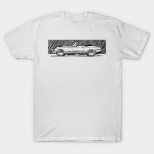 Sketchy drawing of the wonderful british classic roadster T-Shirt